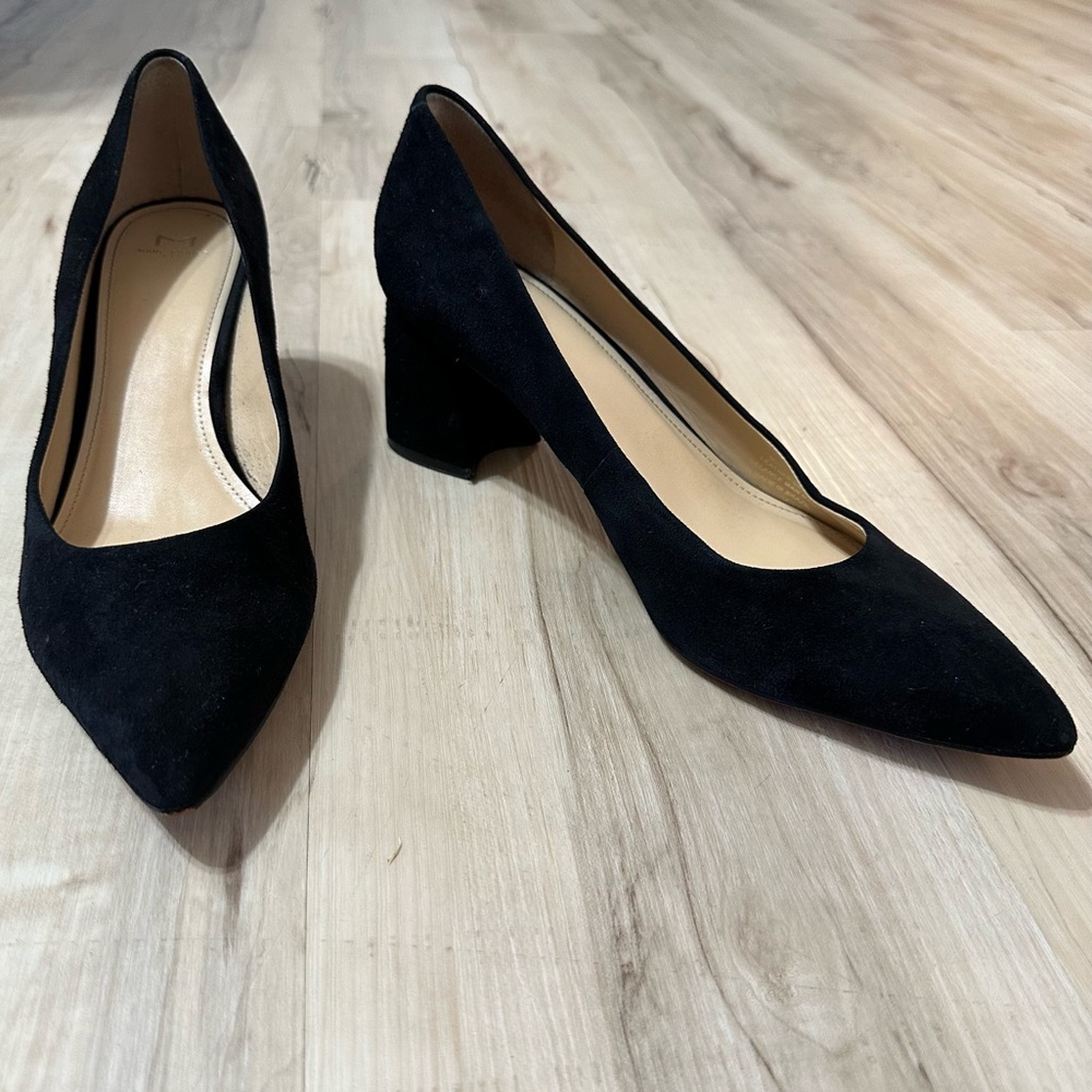 Marc Fisher Black Suede Yulunda Pump‎ Size 11